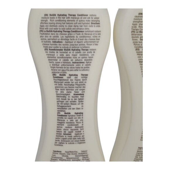 Biosilk Hydrating Therapy Shampoo & Conditioner Set 2 pk 12 oz Paraben Free - Picture 5 of 7